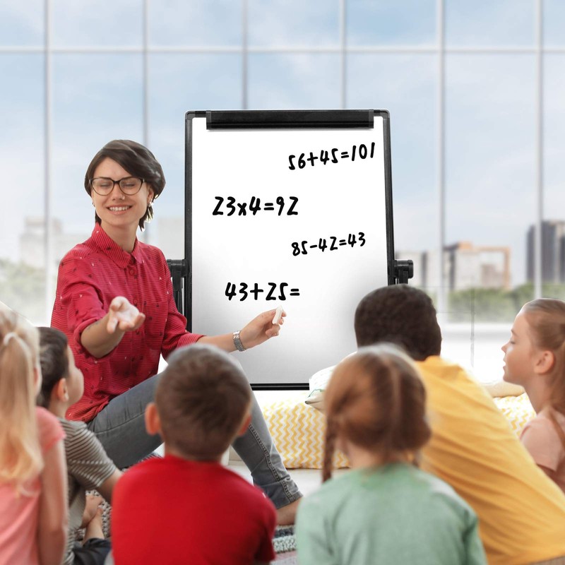 Dry Erase Board with Stand - Double Sided 28"x20" Portable