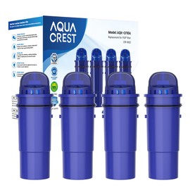AQUA CREST CRF-950Z NSF Certified Pitcher Water Filter, Replacement for Pur CRF950Z, DS-1800Z, PPT700W, PPF951K, CR-1100C, CR-6000C, PPT711W, PPT711, PPT710W, PPT111W and More Pur Pitchers (Pack of 4)