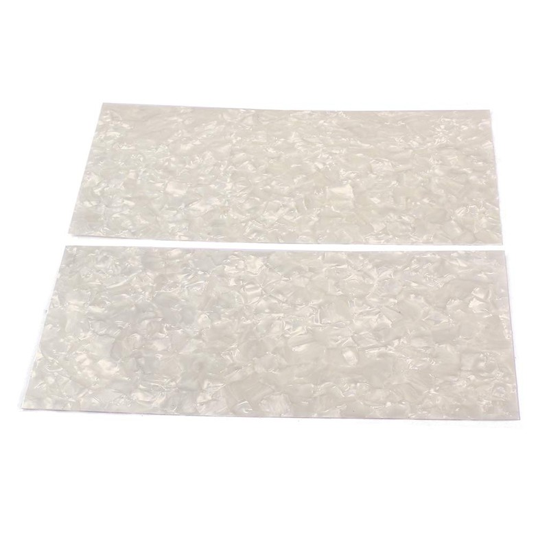Alnicov Guitar Veneer,Celluloid Guitar Head Veneer White Pearl Sheet Luthier