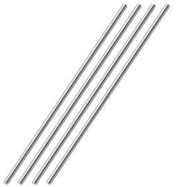 AOOSU Stainless Steel Rods, Pack of 4 Stainless Steel Round Rods, 5 mm x 300 mm, Round Rod, 304 Stainless Steel Round Rods, Metal Rod, Solid Round Rod, Round Steel for DIY Craft, Model Car, Aeroplane