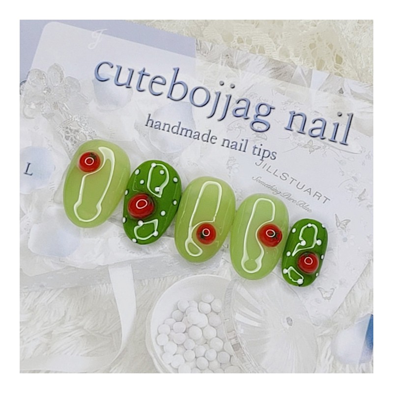 Toma Tok Tok Handmade Nail Tips - Lipstick / 토마