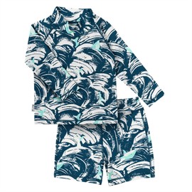 JAN & JUL UV Protective Long Sleeve Boys Bathing Suit, Quick-Dry (4T, Waver Rider)
