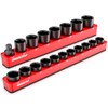 2-Piece 1/2"-Drive Metric Magnetic Socket Organizer Set (Holds 19 Sockets)