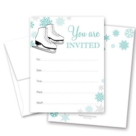 MyExpression.com 24 Ice Skating Fill in Invitations