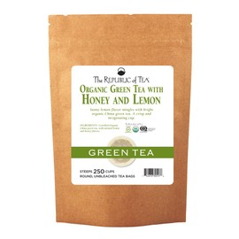 The Republic of Tea – Green Tea with Lemon and Honey Tea Bags, Low Caffeine, 250 Servings