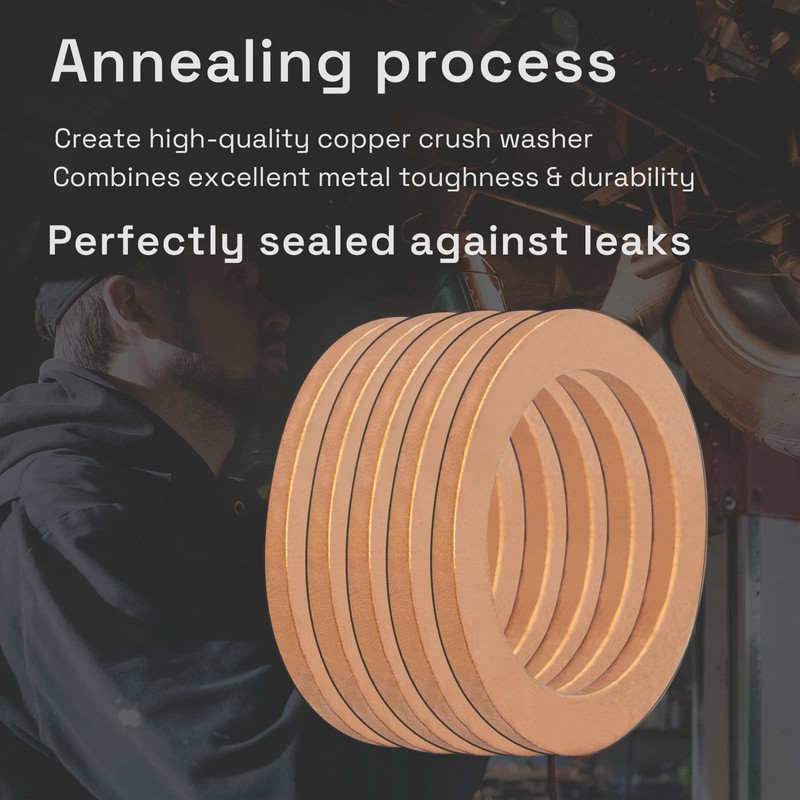 KeeRoarin 20Pcs M10 Copper Oil Drain Plug Gasket, Crush Washer