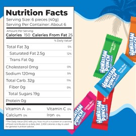 Hawaiian Punch Candy Chews Stand Up Bag 8.75 oz