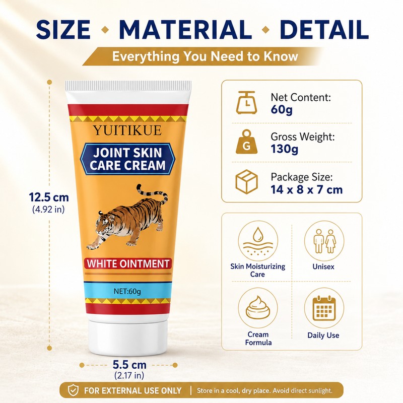 Tiger Joint Skin Cream for Post-Workout Massage – Moisturizing White