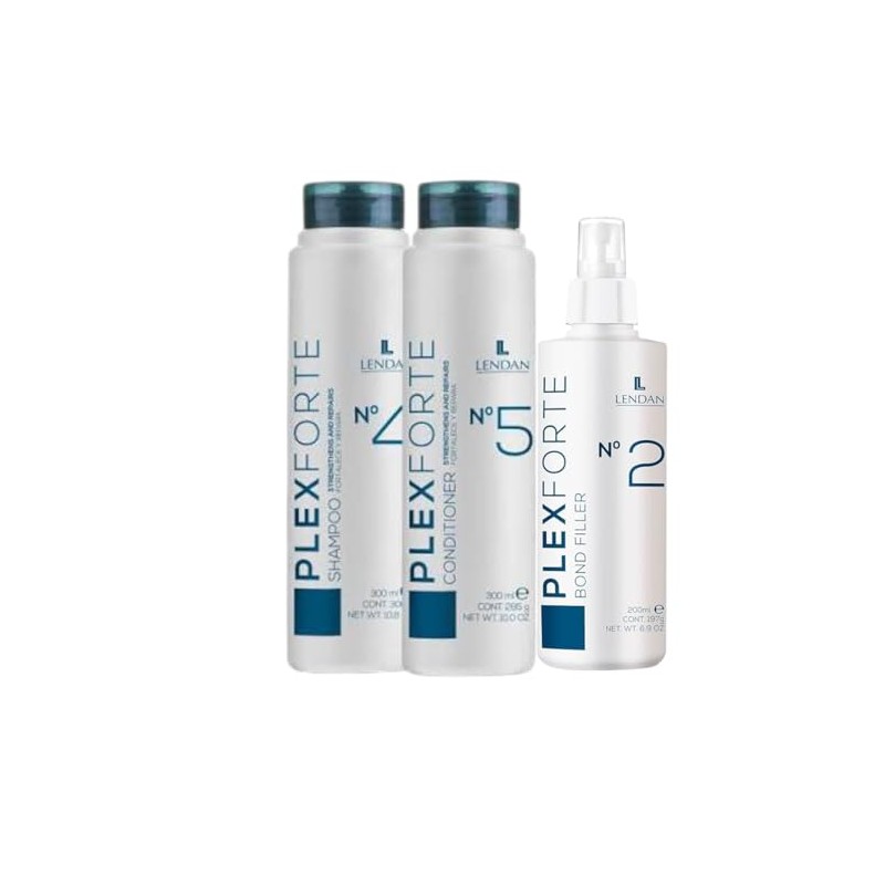 Lendan PlexForte Trio Shampoo y Acondicionador 300ml c/u + Bond