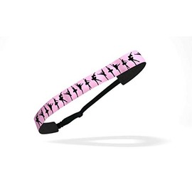 RAVEbandz!! Women’s Adjustable Elastic Headbands (Dance Designs) - for Fashion or Workouts - Non Slip Velvet Lined 1 Inch (Ballet Dancer)