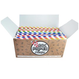 Roc Paper Straws | Happy Birthday Novelty Drinking Straws | 130 Count Unwrapped