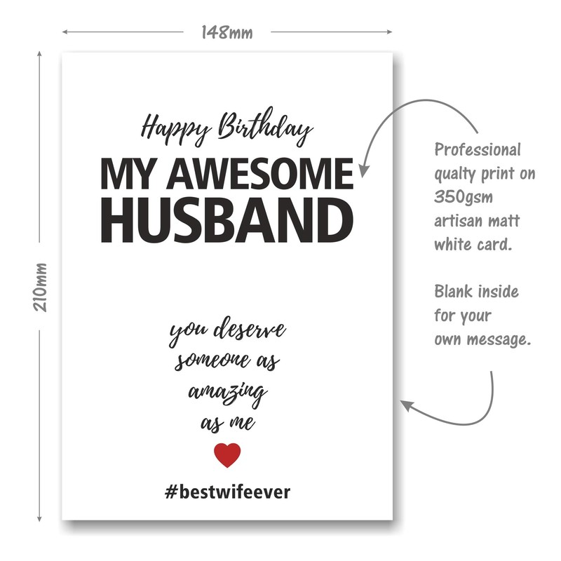 Birthday Card for My Awesome Husband