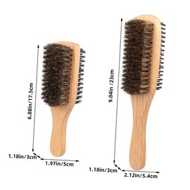 MERRYHAPY Men's Hair Brush Set Double-sided Bristle Gentle Scalp Care for Curly Fine Thin Hair