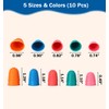 10 Pcs Rubber Fingers Tips for Sorting Papers, Reusable Rubber