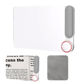 Leselupe,Leselupe Für Senioren Groß,Wird mit 1 Wildleder-Brillenputztuch Geliefert,Handlich und Leicht,zum Lesen Kleiner Schriftarten,zur Unterstützung älterer Menschen mit Sehschwäche(Grau)