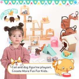 BananMelonBM 67PCS Puppenhaus Möbel Set für Kinder Spielzeug Haus für Baby Kinder Mädchen Jungen Alter 3+, Miniatur-Zubehör pädagogische Pretend Play Spielzeug für Kleinkinder