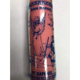 San Rafael Pink Pillar Candle in Glass