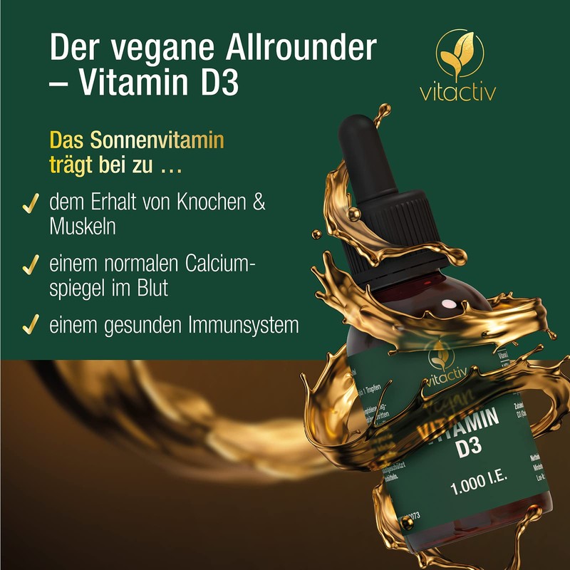 VITACTIV Vitamin D3 Drops - For Bones, Muscles & Immune