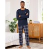 Jahetuul Men's Pyjamas Sets Cotton Long Sleeve Pjs for Men
