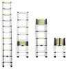 Telescopic Ladder 10.5ft 3.2M Extendable Aluminum Stepladder Lightweight Portable 330lb