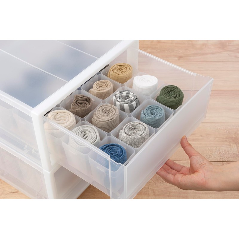 Shoe Organizing Cup, Clear, M Size (2.9 x 2.9 x