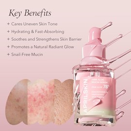 APRILSKIN Sérum De Mucina De Aloe Rosa 30 Ml (1.01 Oz Líq.) Hidratante. Fórmula Con 78% De Mucina De Aloe De Jeju. Acabado No Pegajoso Para Una Piel R