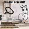 YEYETUO Sofa Recliner Cables, 2PCS Release Cables Replacement D Ring