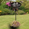 OUISJYER Bird Bath with Planter for Outdoors,Pedestal Metal Birdbaths with