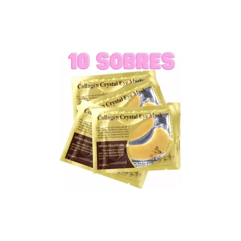 10 Parches Para Ojos Ojeras Colágeno Oro Arrugas Mascarilla