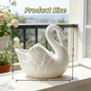White Ceramic Swan Planter 4.4in (2 Pack) Succulent Small Plant