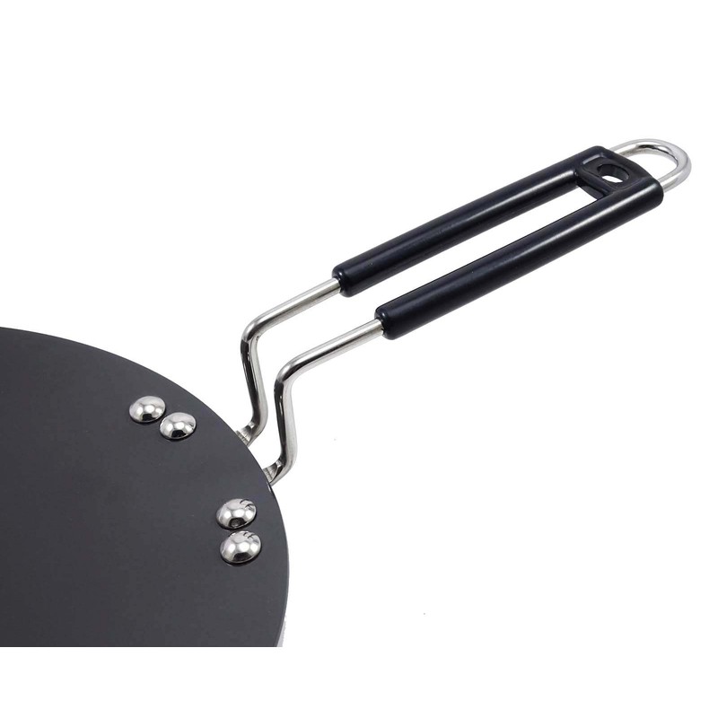 Indianbeautifulart Hard Anodized Aluminum Black Chapati Tawa Roti Cookware Tava,