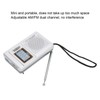 Portable Pocket Radio AM/FM Classic Elegant Design Silver Grey Battery