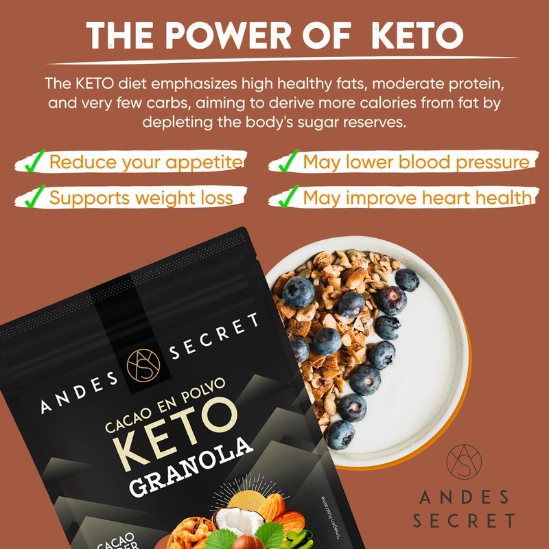 Andes Secret Cacao Granola - Almonds, Walnuts & Hazelnuts -
