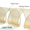 CT CRAFT LLC Light Gold Metallic Wired Ribbon 2.5 inch