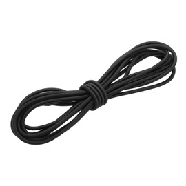 PATIKIL 5/16" x 25' Bungee Shock Cord, 8mm Thick Kayak Stretch String Rope Heavy Elastic Rope Marine Tie-Down Strap for Kayaking Boating Camping, Black