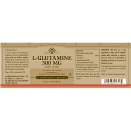Solgar L-Glutamine 500 mg Vegetable Capsules - Pack of 50 - Fuel For Muscles - Supports An Active Healthy Lifestyle - Vegan and Gluten Free