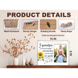 BXVRT Grandpa Memorial Photo Frame, Memorial Gifts For Loss Of Grandpa, Bereavement Sympathy Picture Frame Gifts, In Loving Memory Frame For Home Office Decor, Funeral Condolence Gifts -101