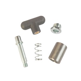 Handle Locking Spring-Loaded Pull pin, Welded Steel Body Column Positioning pin,Black Handle Lever knob (1, T-Handle Dia:1/4in)