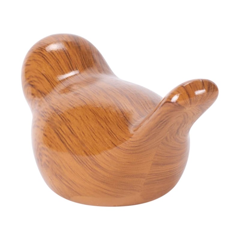 Natural Brown Shiny Comfort Bird 3 x 2 Resin Decorative