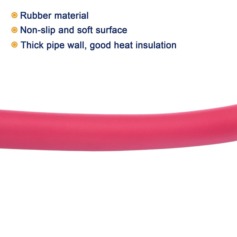 sourcing map Pipe Insulation Foam Tube Lagging Insulation Pipe 12mm(1/2")