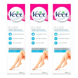 2 x Veet Silk & Fresh Technology Shower Hair Removal Cream for Sensitive Skin - 2 x 150ml Bottles