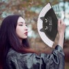 Black Cat Folding Fan - Cartoon Cat Handheld Bamboo Silk