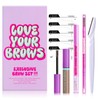All In One Eyebrow Set,Brown Eyebrow Powder Sculpting Kit,Travel Makeup