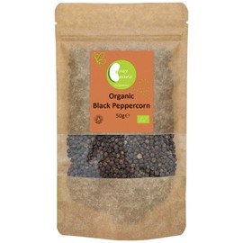 Organic Black Peppercorns - Certified Organic- by Busy Beans Organic (50g)