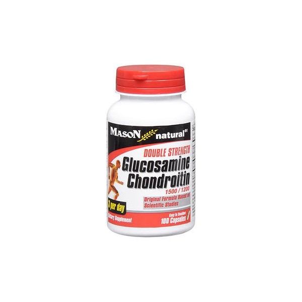 Mason Natural Glucosamine 1500 mg Chondroitin 1200 mg Capsules Double Strength - 100ct, Pack of 2