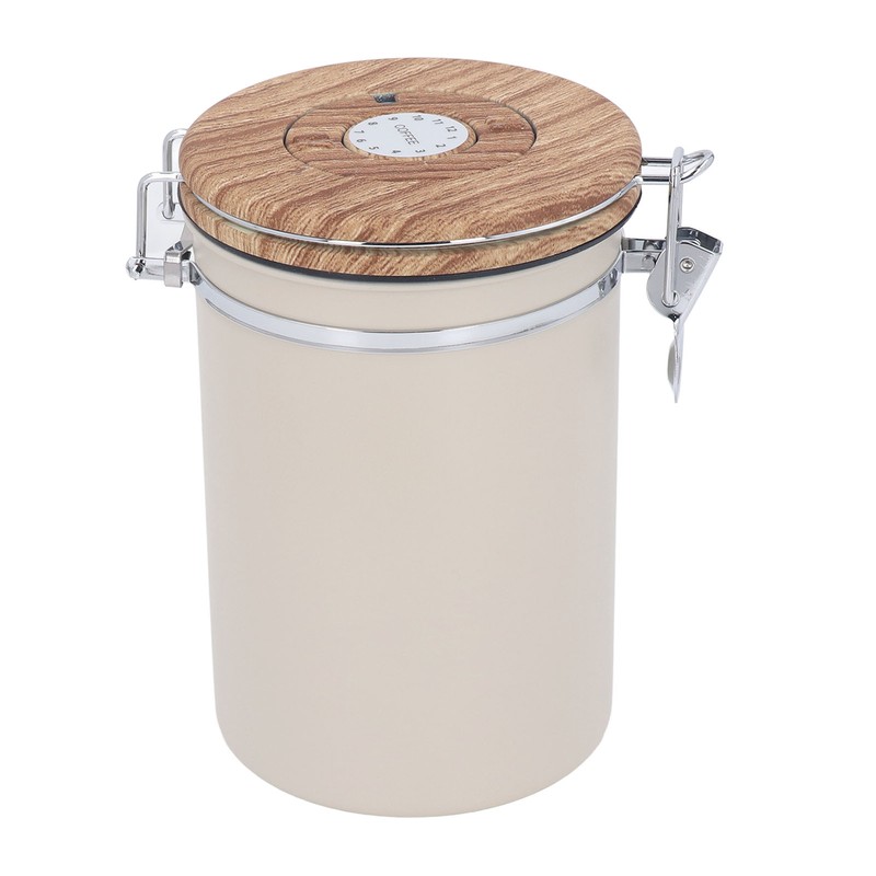 Coffee Canister 1.8L Stainless Steel Airtight Coffee Bean Storage Container
