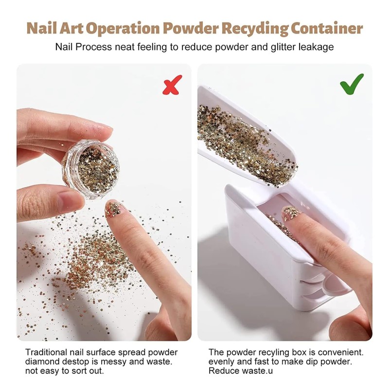 GZSYY Nail Dip Dipping Powder Recycling Tray System Dipping Powder