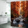 GCTNBJL Fall Forest Waterfall Shower Curtain for Bathroom,70x70(WxH) Inches