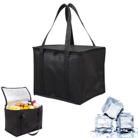 Cool Bag 41×26×33CM Large Cooler Bag Coolbag Thermal Food Delivery Bag Thermal Bag Foldable Cool Box for Hot/Cold Food & Drink for Camping Picnic BBQ Shopping