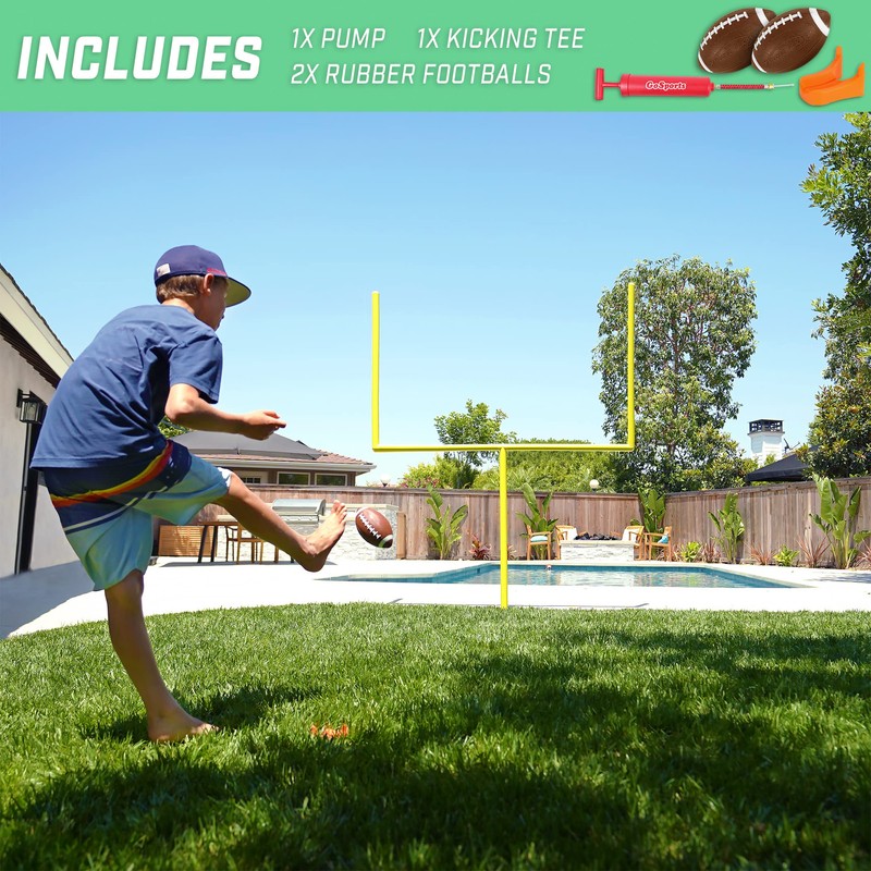 GoSports 8 ft PRO Kick Challenge Field Goal Post Set